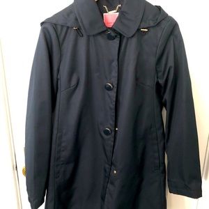 Kate Spade NY Single Breast A-Line Trench Rainwear w/ Inverted Pleat XS